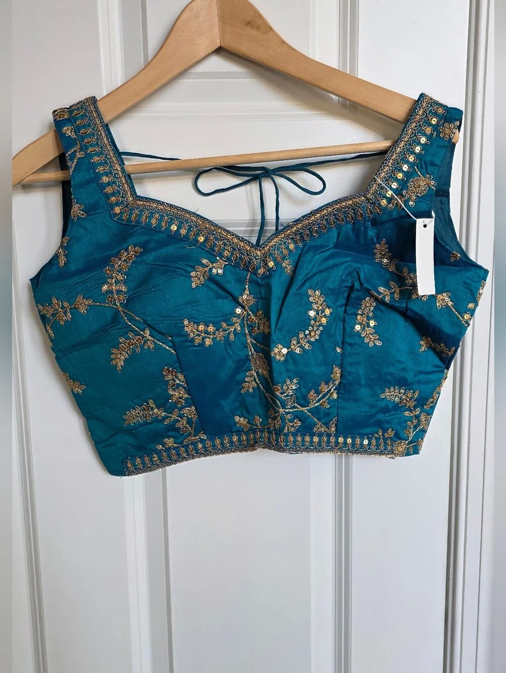 Teal Blue Embroidered Lehenga Choli – US  8 Medium